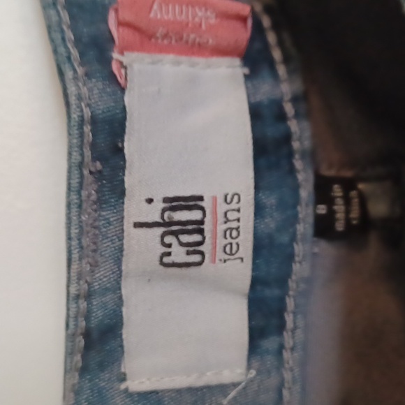 CAbi #3047 Skinny Grid Print Stretch Jeans ** Sz 8 - Picture 5 of 10